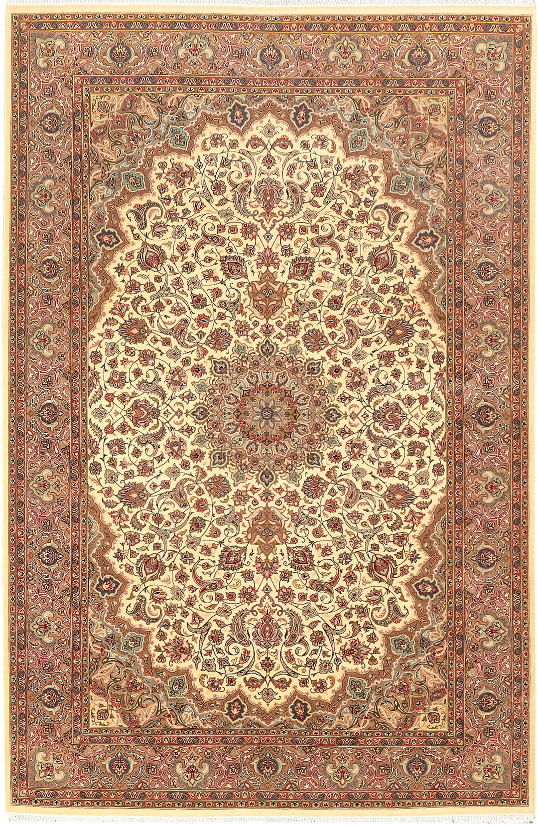 Cornsilk Kashan 4' 7 x 7' 1 - No. 44941 - ALRUG Rug Store