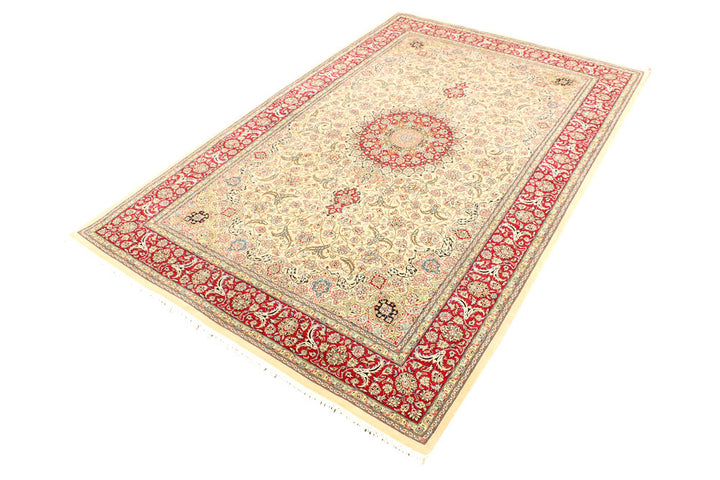 Navajo White Kashan 4' 7 x 7' 2 - No. 44942 - ALRUG Rug Store