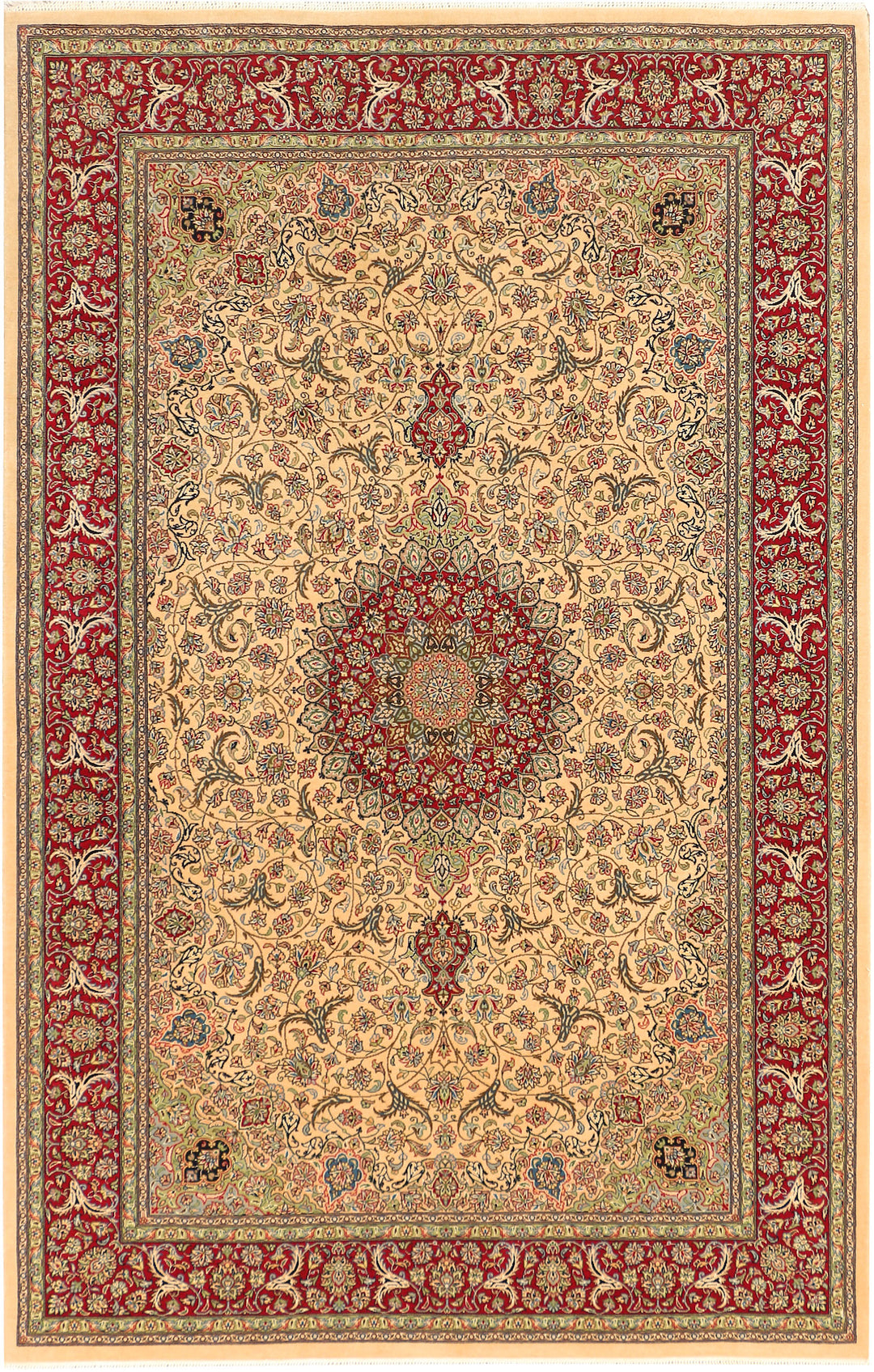 Navajo White Kashan 4' 7 x 7' 2 - No. 44942 - ALRUG Rug Store