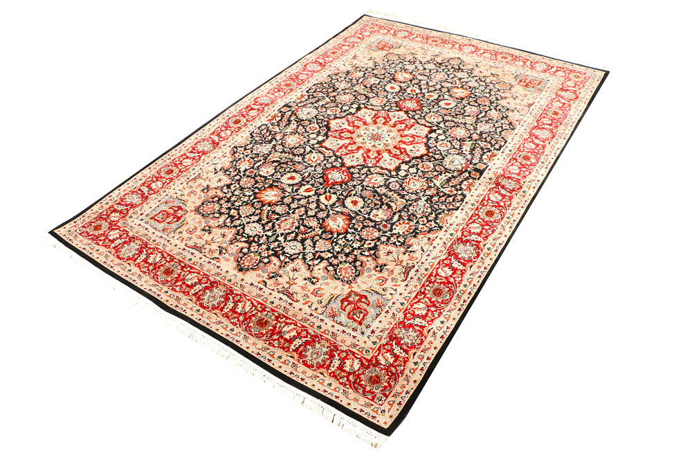 Black Ardibil 4' 8 x 7' 1 - No. 44944 - ALRUG Rug Store