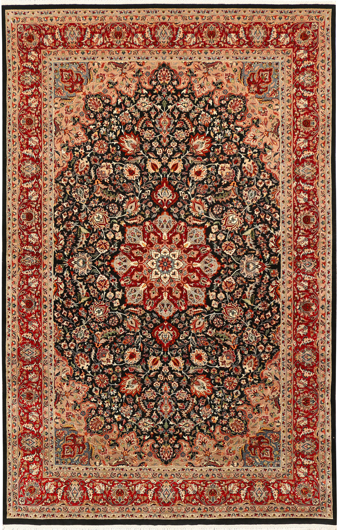Black Ardibil 4' 8 x 7' 1 - No. 44944 - ALRUG Rug Store