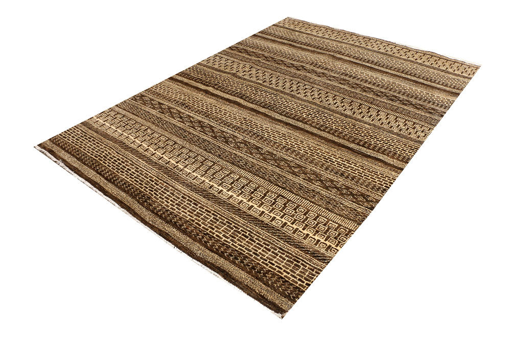Saddle Brown Gabbeh 5' 10 x 8' 2 - No. 44970 - ALRUG Rug Store