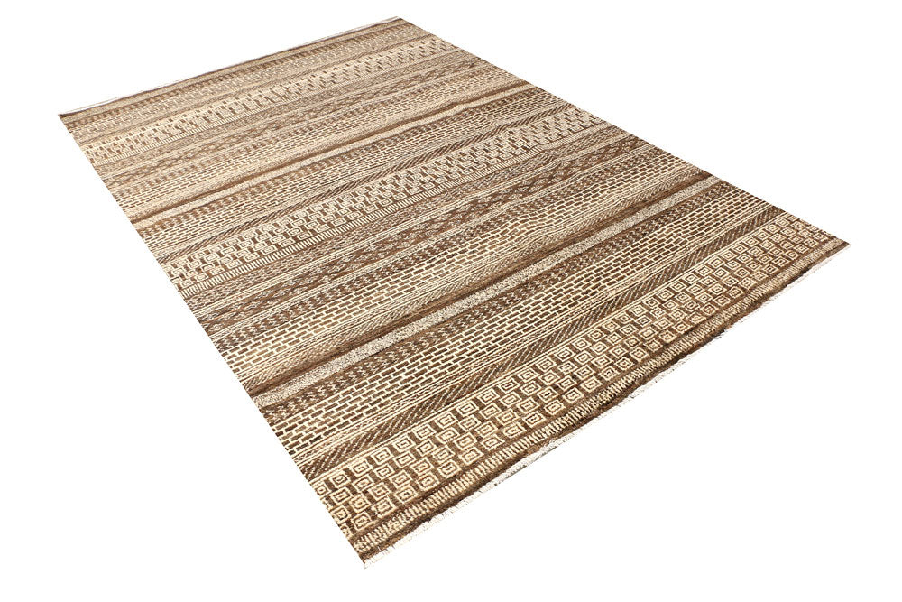 Saddle Brown Gabbeh 5' 10 x 8' 2 - No. 44970 - ALRUG Rug Store