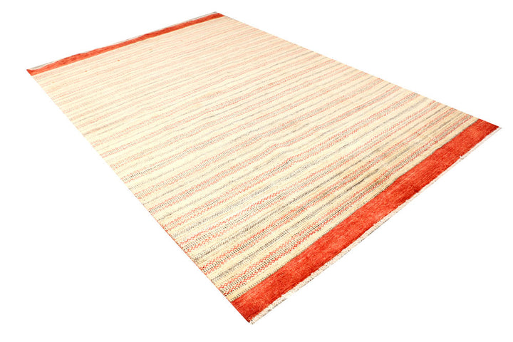 Navajo White Gabbeh 6' 2 x 9' 10 - No. 44975 - ALRUG Rug Store