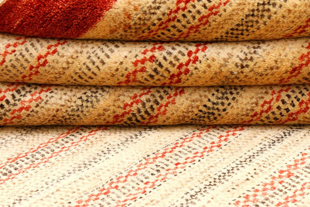 Navajo White Gabbeh 6' 2 x 9' 10 - No. 44975 - ALRUG Rug Store