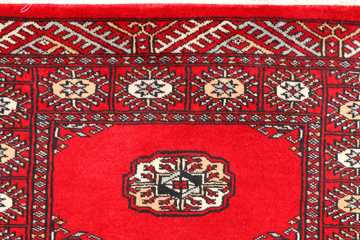 Red Bokhara 2' 6 x 6' - No. 45002 - ALRUG Rug Store