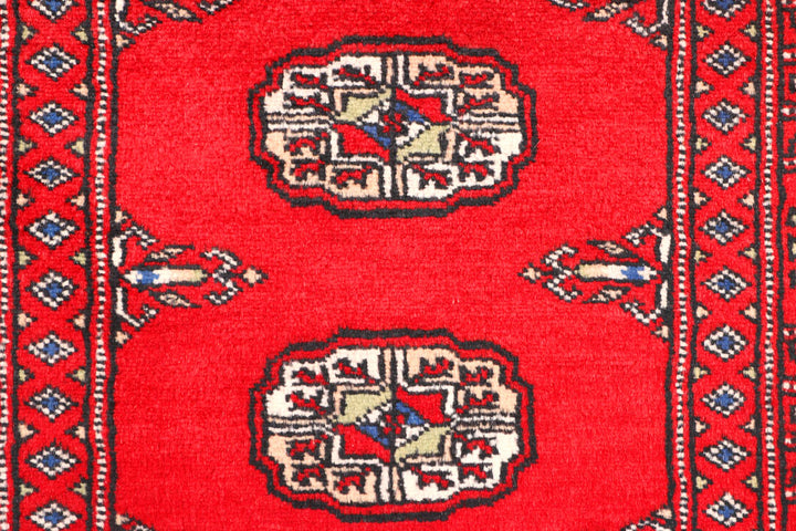 Red Bokhara 2' 7 x 7' 5 - No. 45004 - ALRUG Rug Store