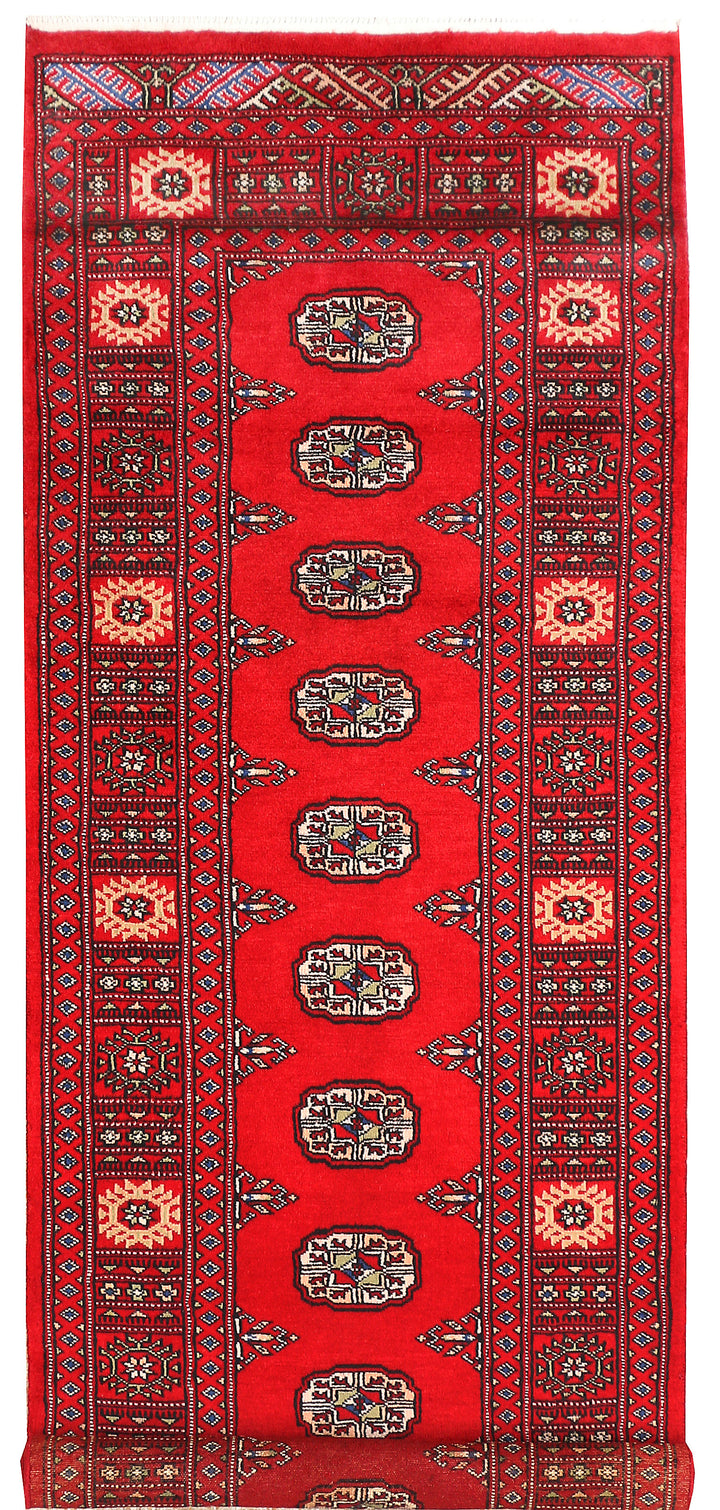 Red Bokhara 2' 7 x 7' 5 - No. 45004 - ALRUG Rug Store