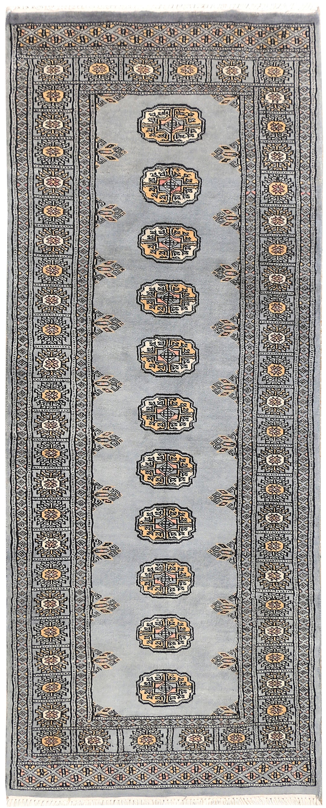 Slate Grey Bokhara 2' 6 x 6' 4 - No. 45023 - ALRUG Rug Store