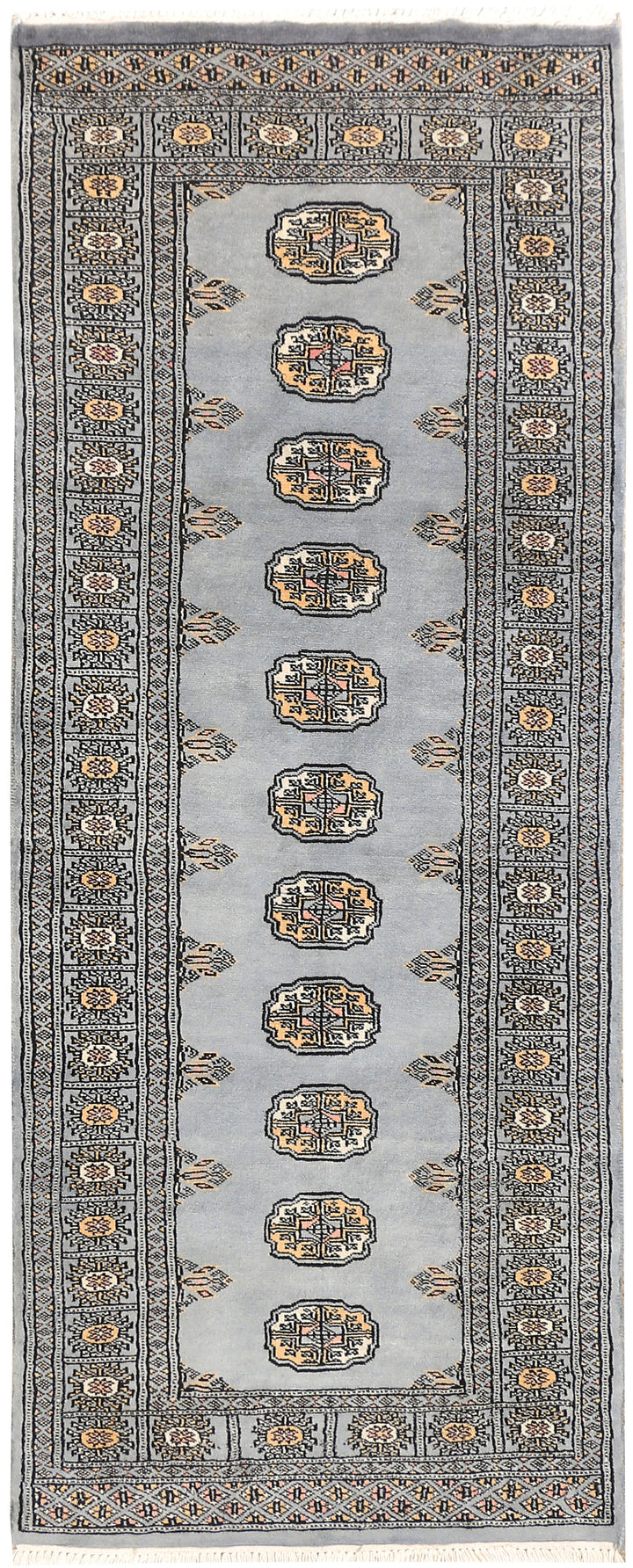 Slate Grey Bokhara 2' 6 x 6' 4 - No. 45023 - ALRUG Rug Store
