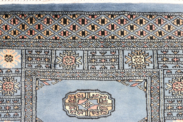 Steel Blue Bokhara 2' 6 x 7' - No. 45027 - ALRUG Rug Store