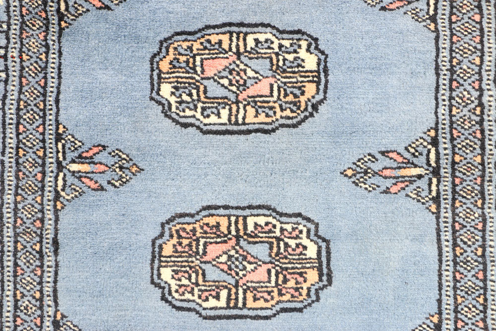 Steel Blue Bokhara 2' 6 x 7' - No. 45027 - ALRUG Rug Store