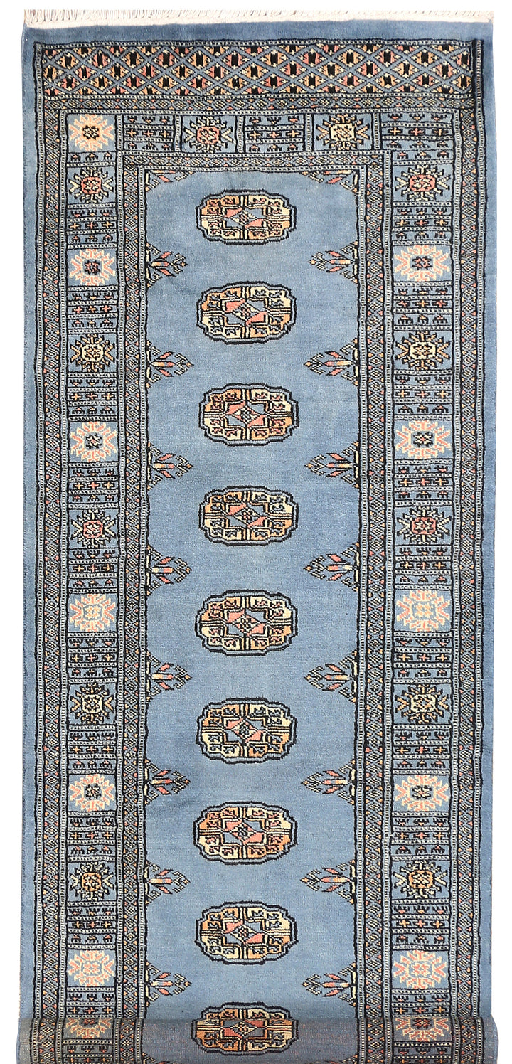 Steel Blue Bokhara 2' 6 x 7' - No. 45027 - ALRUG Rug Store