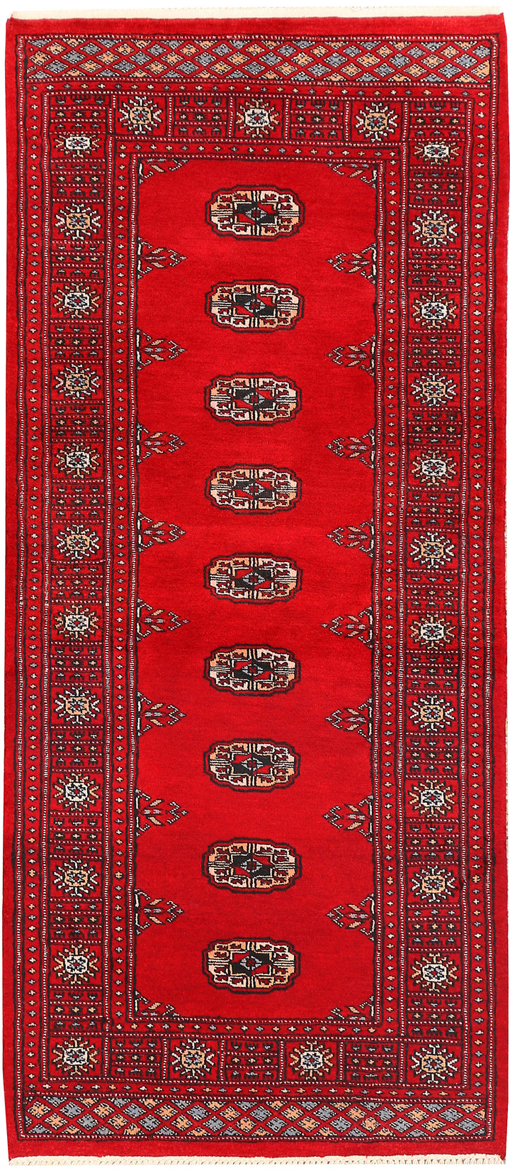 Red Bokhara 2' 6 x 6' - No. 45040 - ALRUG Rug Store