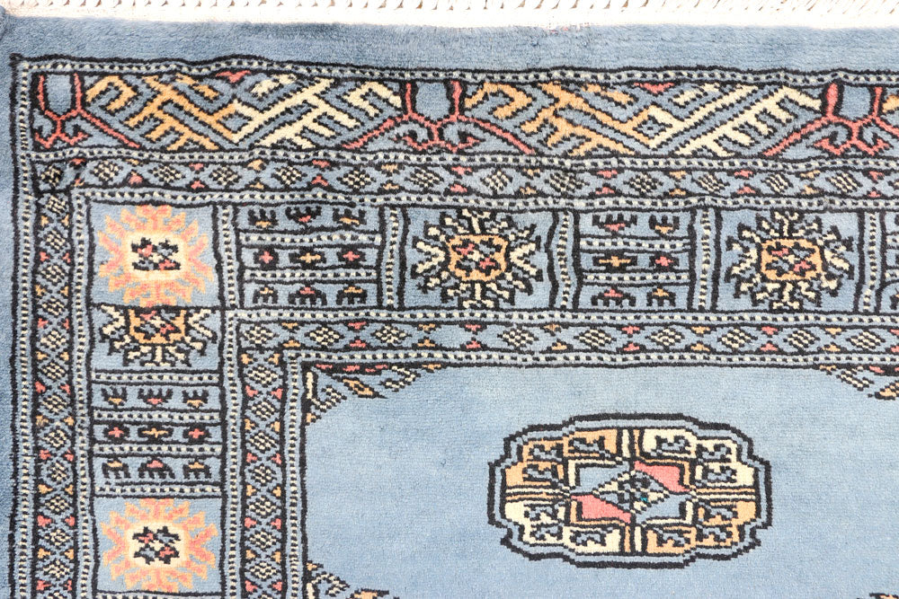 Steel Blue Bokhara 2' 7 x 6' 7 - No. 45041 - ALRUG Rug Store