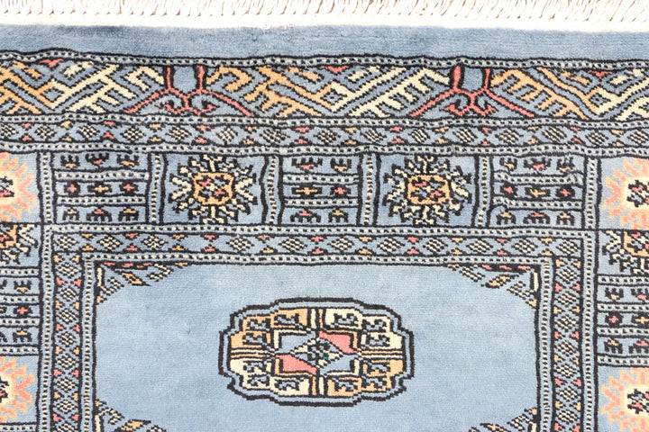 Steel Blue Bokhara 2' 7 x 6' 7 - No. 45041 - ALRUG Rug Store