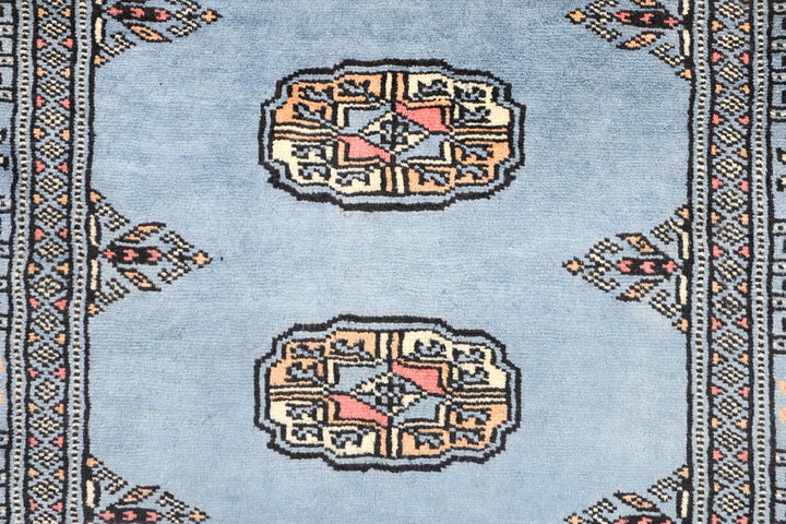 Steel Blue Bokhara 2' 7 x 6' 7 - No. 45041 - ALRUG Rug Store