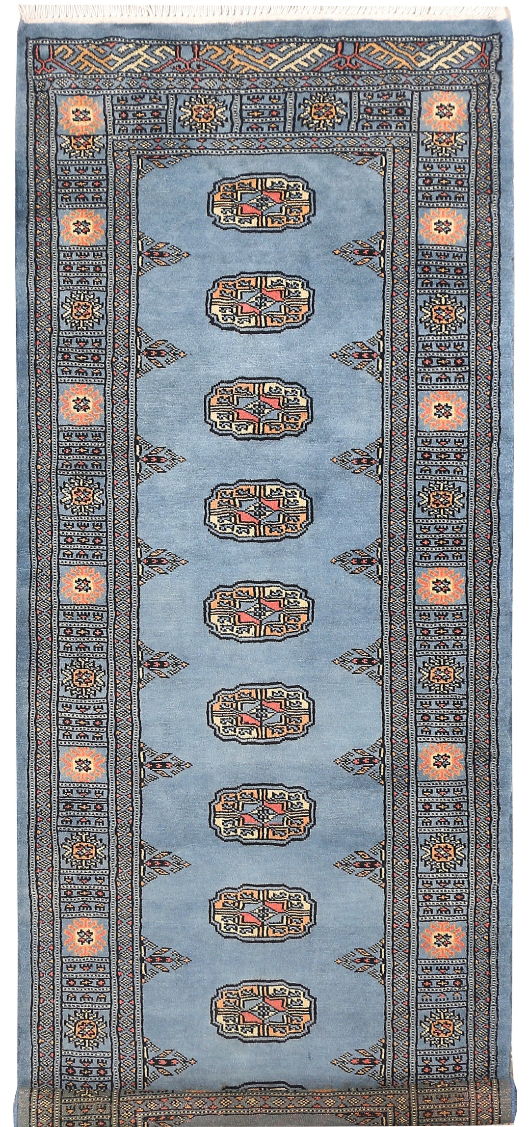 Steel Blue Bokhara 2' 7 x 6' 7 - No. 45041 - ALRUG Rug Store