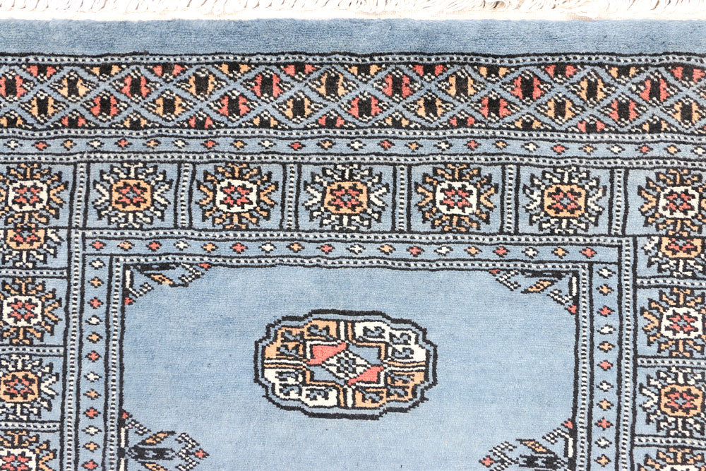 Steel Blue Bokhara 2' 7 x 6' 1 - No. 45047 - ALRUG Rug Store