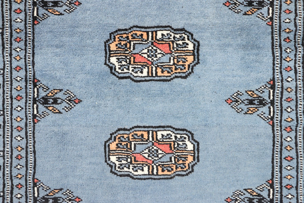 Steel Blue Bokhara 2' 7 x 6' 1 - No. 45047 - ALRUG Rug Store