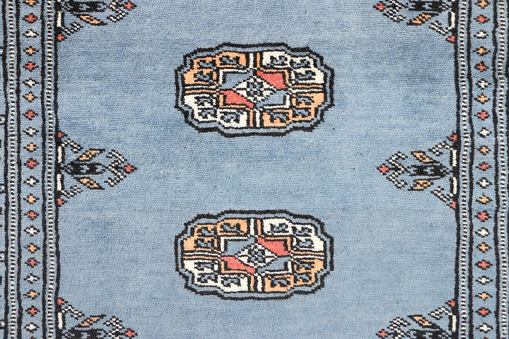 Steel Blue Bokhara 2' 7 x 6' 1 - No. 45047 - ALRUG Rug Store