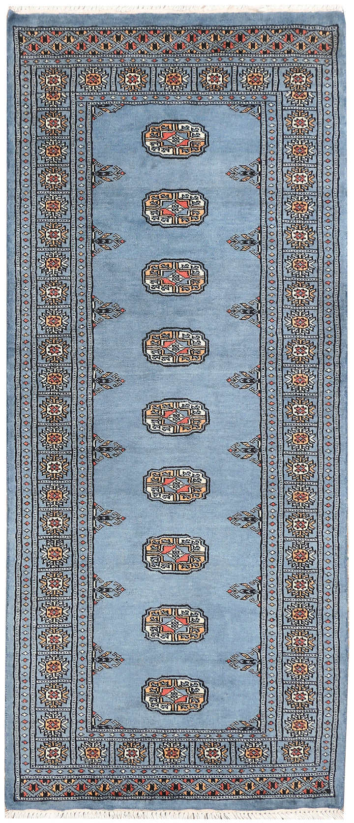 Steel Blue Bokhara 2' 7 x 6' 1 - No. 45047 - ALRUG Rug Store