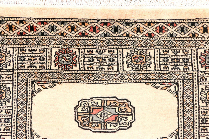 Antique White Bokhara 2' 7 x 6' 6 - No. 45057 - ALRUG Rug Store