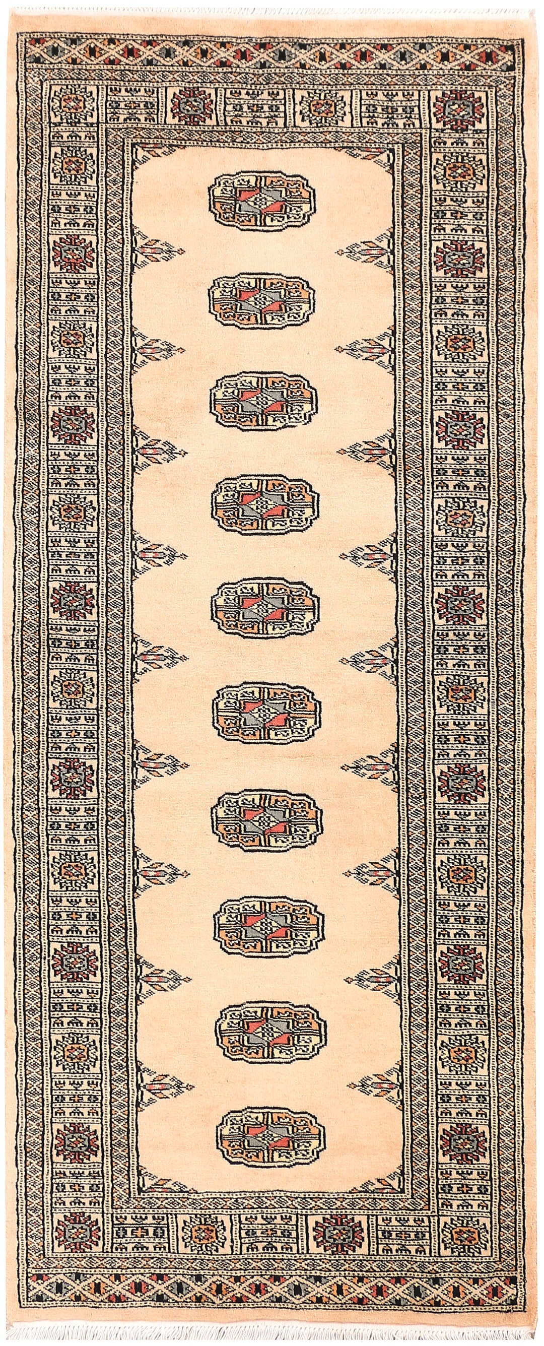 Antique White Bokhara 2' 7 x 6' 6 - No. 45057 - ALRUG Rug Store