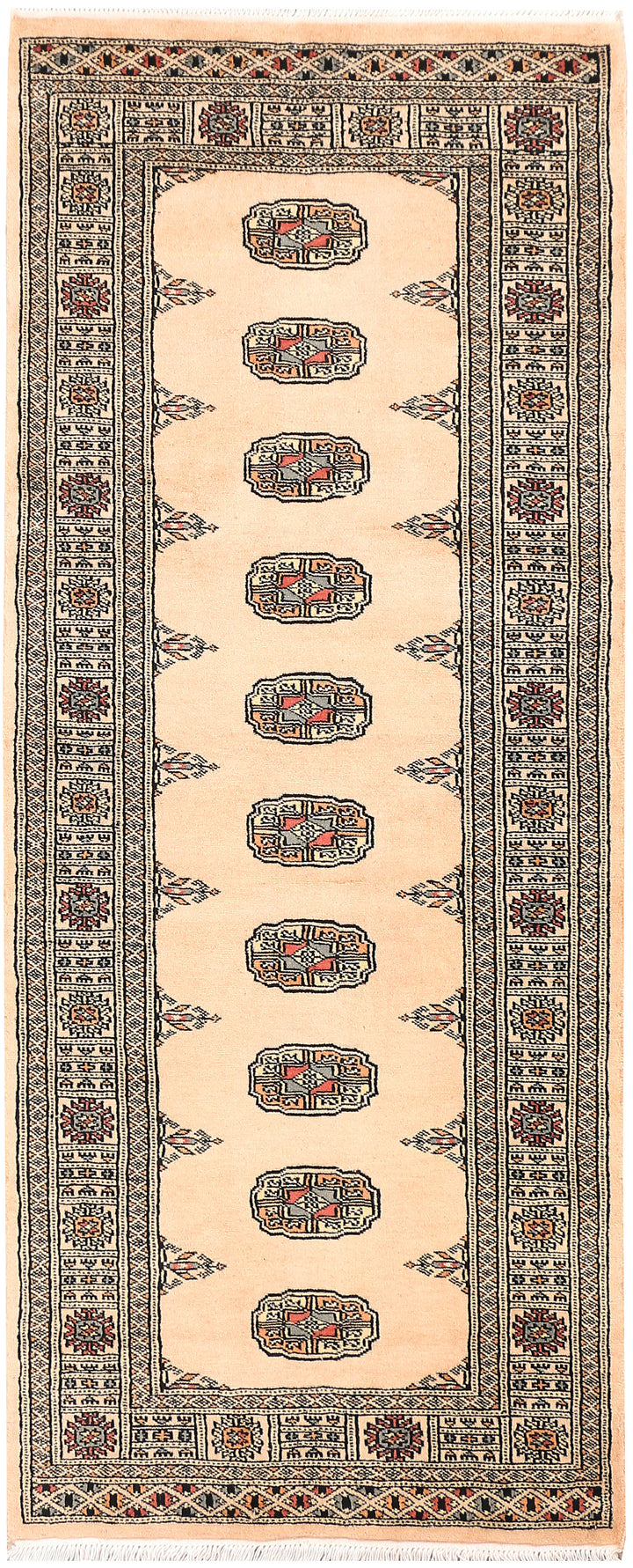 Antique White Bokhara 2' 7 x 6' 6 - No. 45057 - ALRUG Rug Store