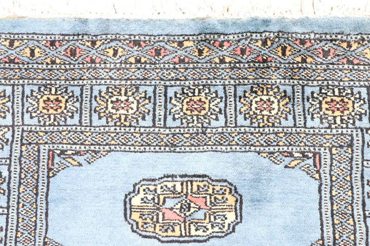 Light Slate Grey Bokhara 2' 6 x 6' 6 - No. 45060 - ALRUG Rug Store