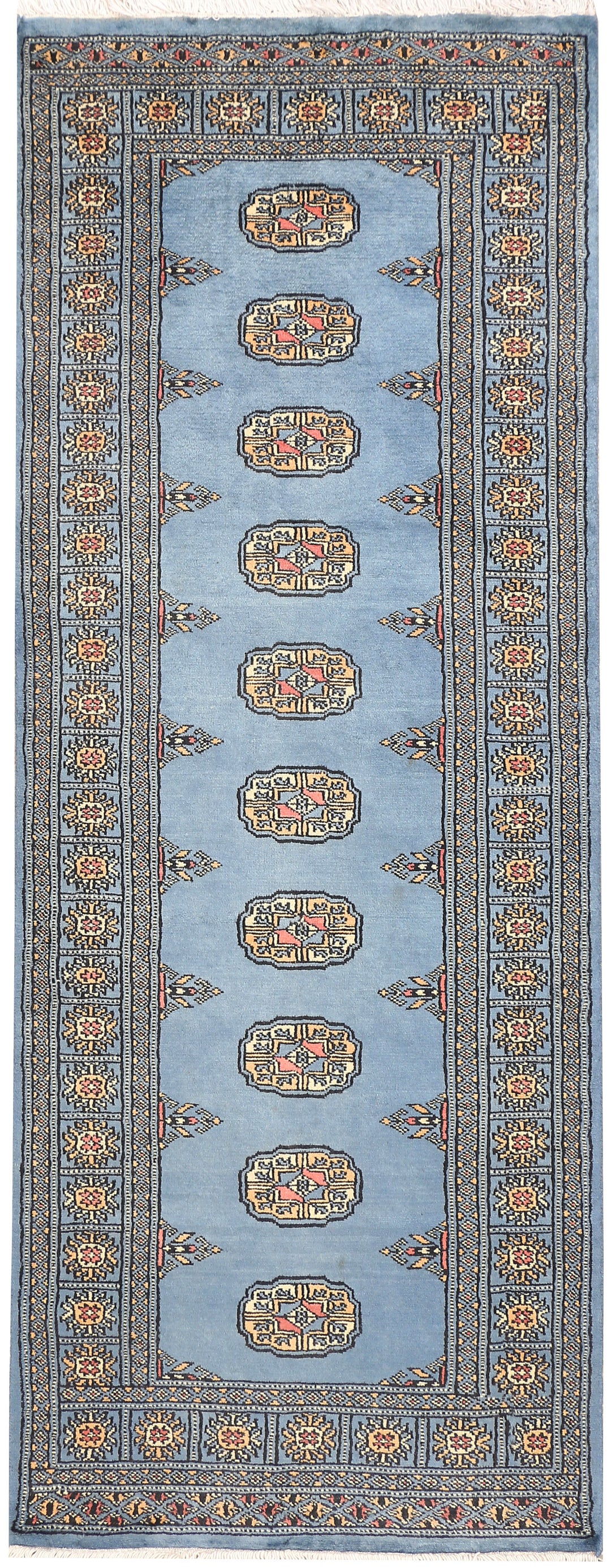 Light Slate Grey Bokhara 2' 6 x 6' 6 - No. 45060 - ALRUG Rug Store