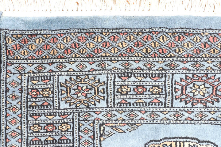 Light Slate Grey Bokhara 2' 7 x 6' 5 - No. 45070 - ALRUG Rug Store