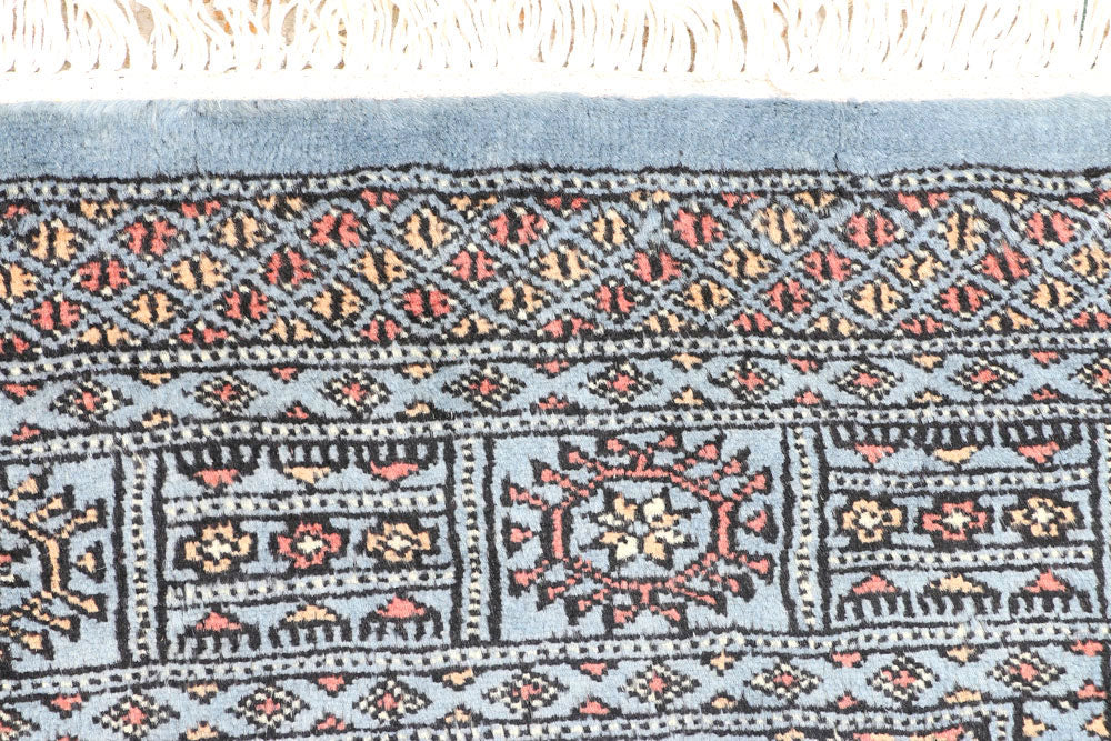 Light Slate Grey Bokhara 2' 7 x 6' 5 - No. 45070 - ALRUG Rug Store