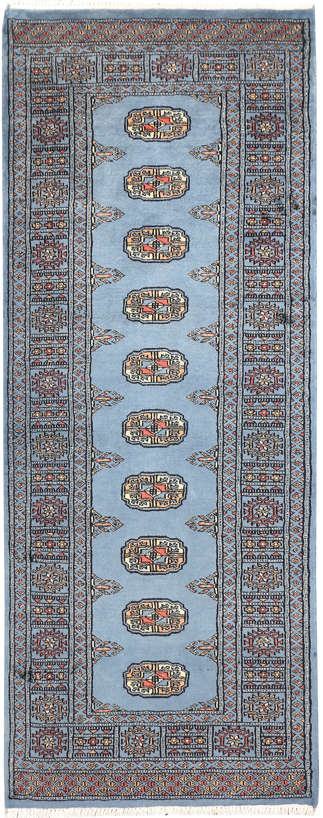 Light Slate Grey Bokhara 2' 7 x 6' 5 - No. 45070 - ALRUG Rug Store