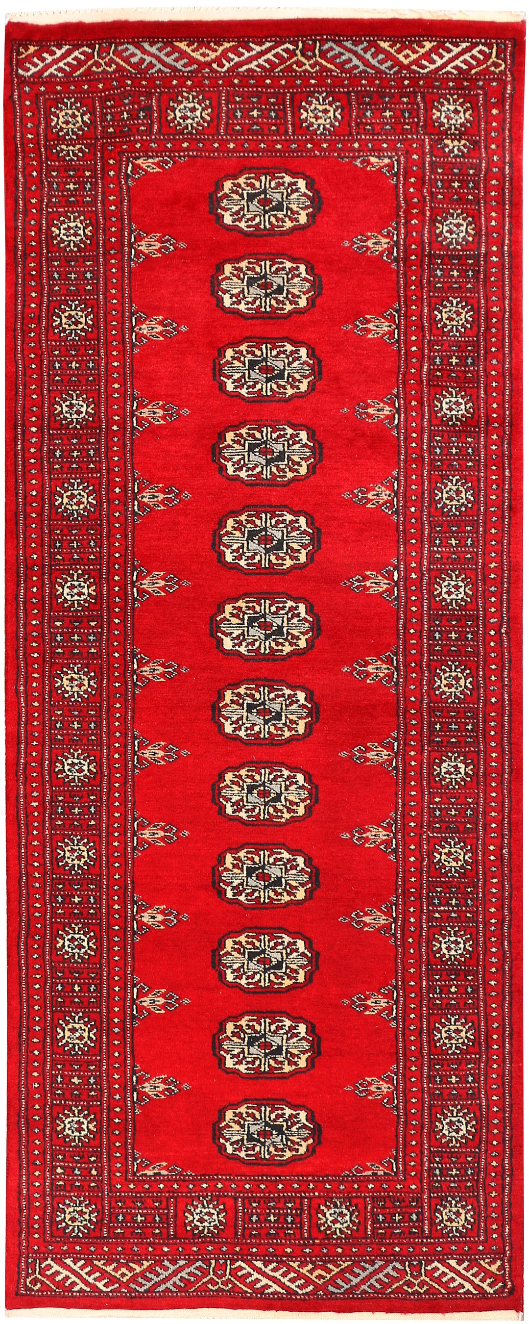 Red Bokhara 2' 6 x 6' 4 - No. 45092 - ALRUG Rug Store