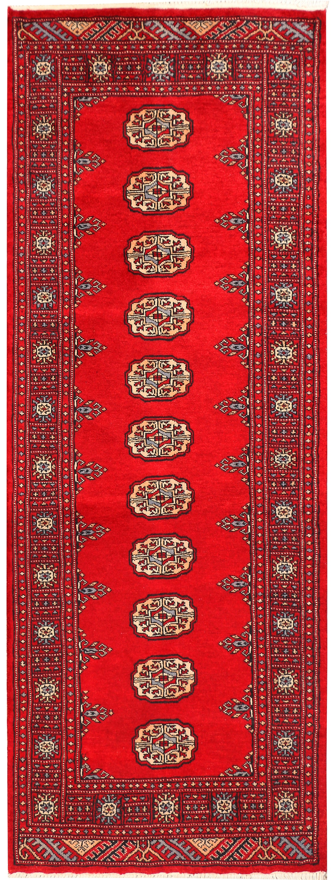 Red Bokhara 2' 6 x 6' 5 - No. 45098 - ALRUG Rug Store