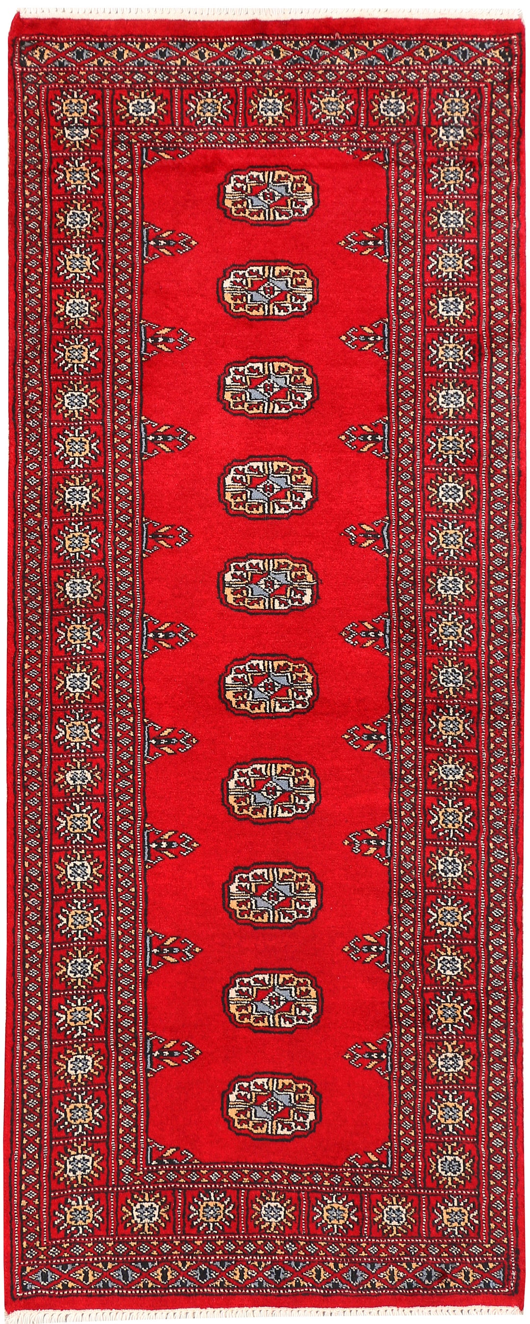 Red Bokhara 2' 6 x 6' 4 - No. 45103 - ALRUG Rug Store