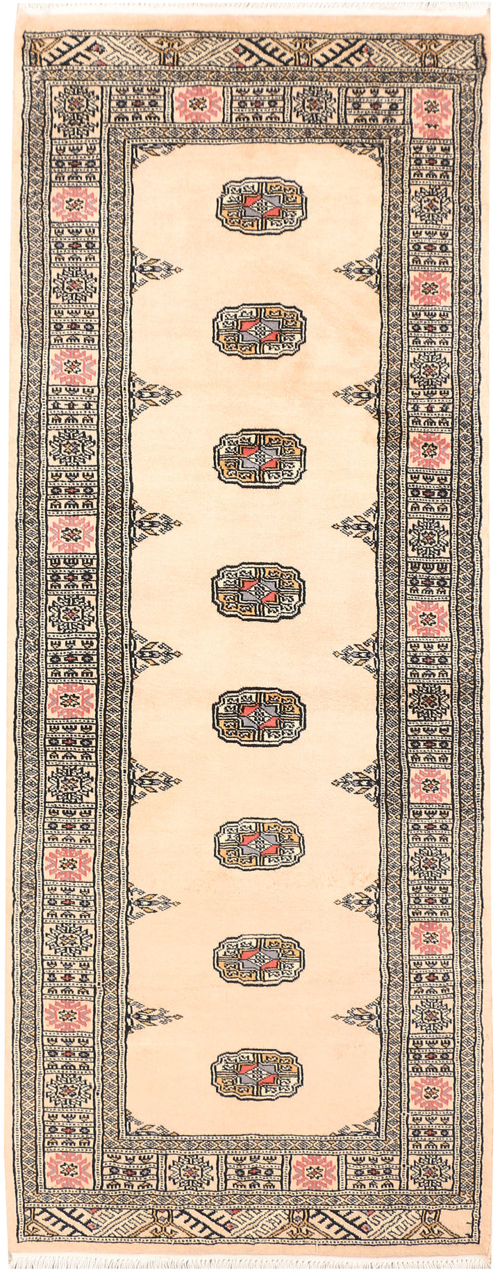 Bisque Bokhara 2' 6 x 6' 5 - No. 45132 - ALRUG Rug Store