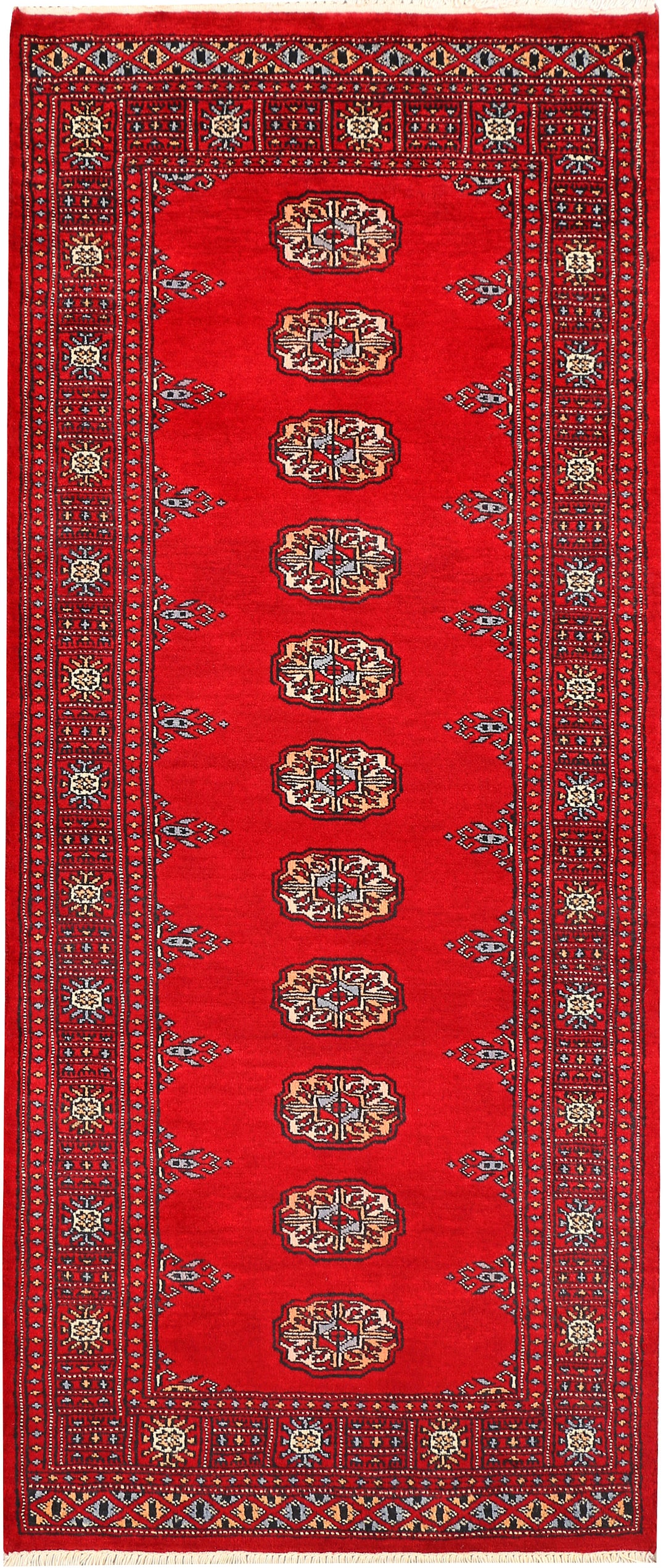 Red Bokhara 2' 7 x 6' 3 - No. 45145 - ALRUG Rug Store