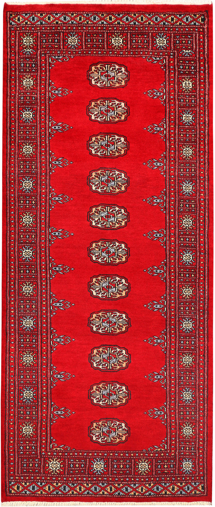 Red Bokhara 2' 7 x 6' 3 - No. 45145 - ALRUG Rug Store