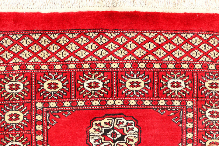Red Bokhara 2' 7 x 8' - No. 45146 - ALRUG Rug Store