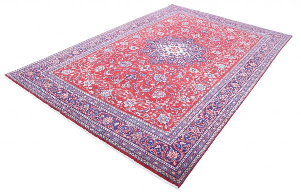 Red Afghan Mahal Rug 6'10" x 10'5" Hand-Knotted view