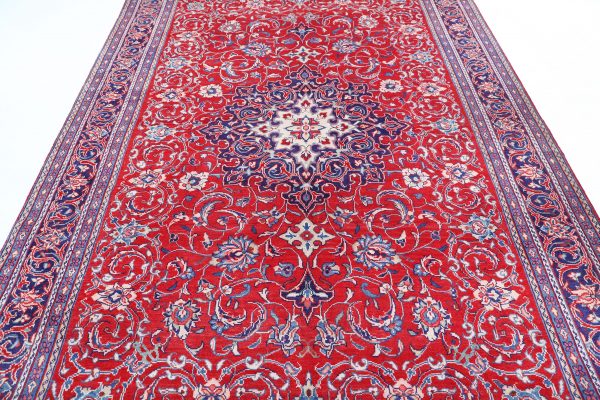 Red Afghan Mahal Rug 6'10" x 10'5" Hand-Knotted pattern