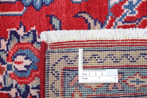 Red Afghan Mahal Rug 6'10" x 10'5" Hand-Knotted field