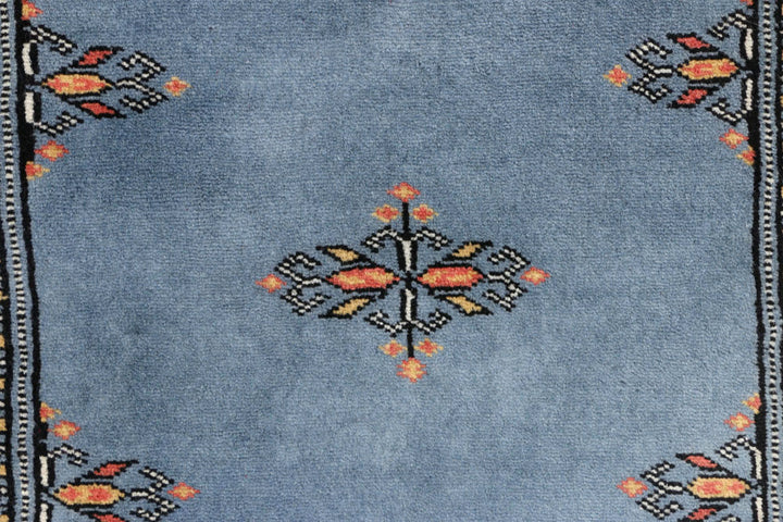 Steel Blue Butterfly 2' 6 x 7' 9 - No. 45205 - ALRUG Rug Store