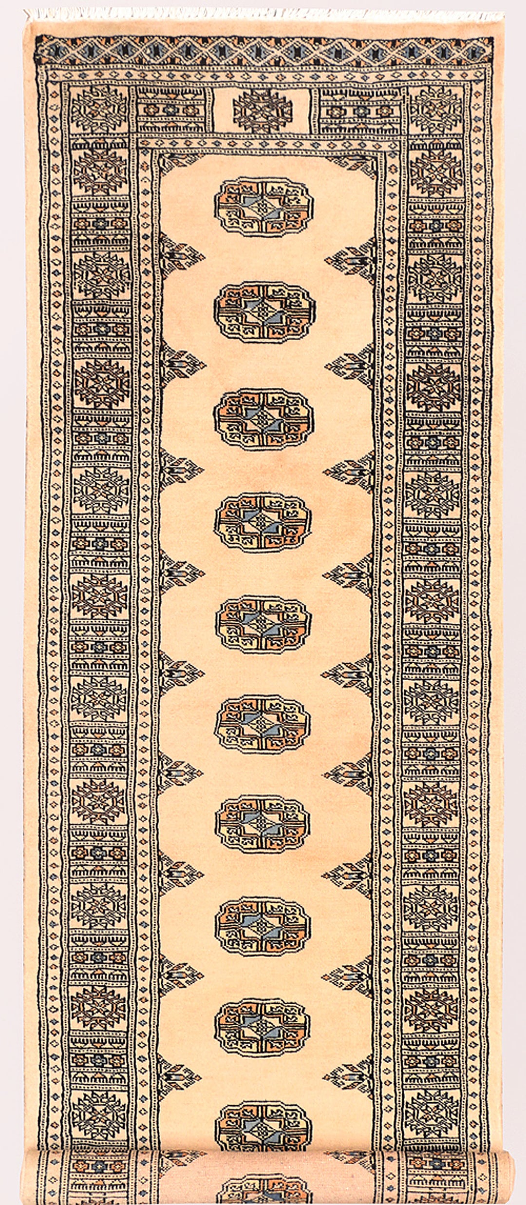 Antique White Bokhara 2' 5 x 7' 9 - No. 45228 - ALRUG Rug Store