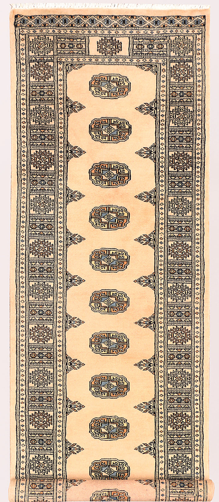 Antique White Bokhara 2' 5 x 7' 9 - No. 45228 - ALRUG Rug Store