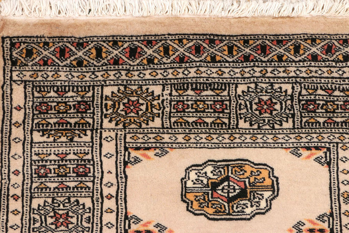 Antique White Bokhara 2' 7 x 7' 5 - No. 45255 - ALRUG Rug Store