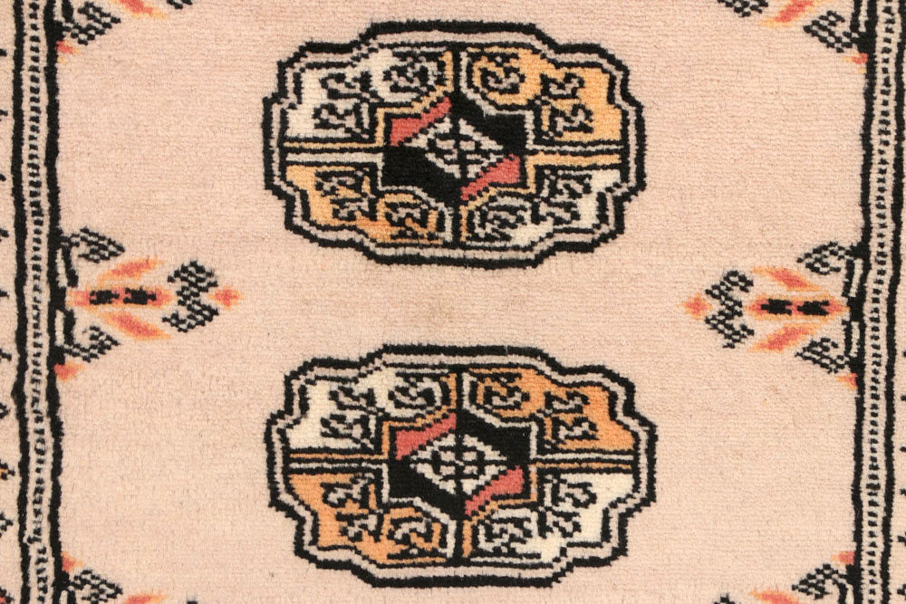 Antique White Bokhara 2' 7 x 7' 5 - No. 45255 - ALRUG Rug Store