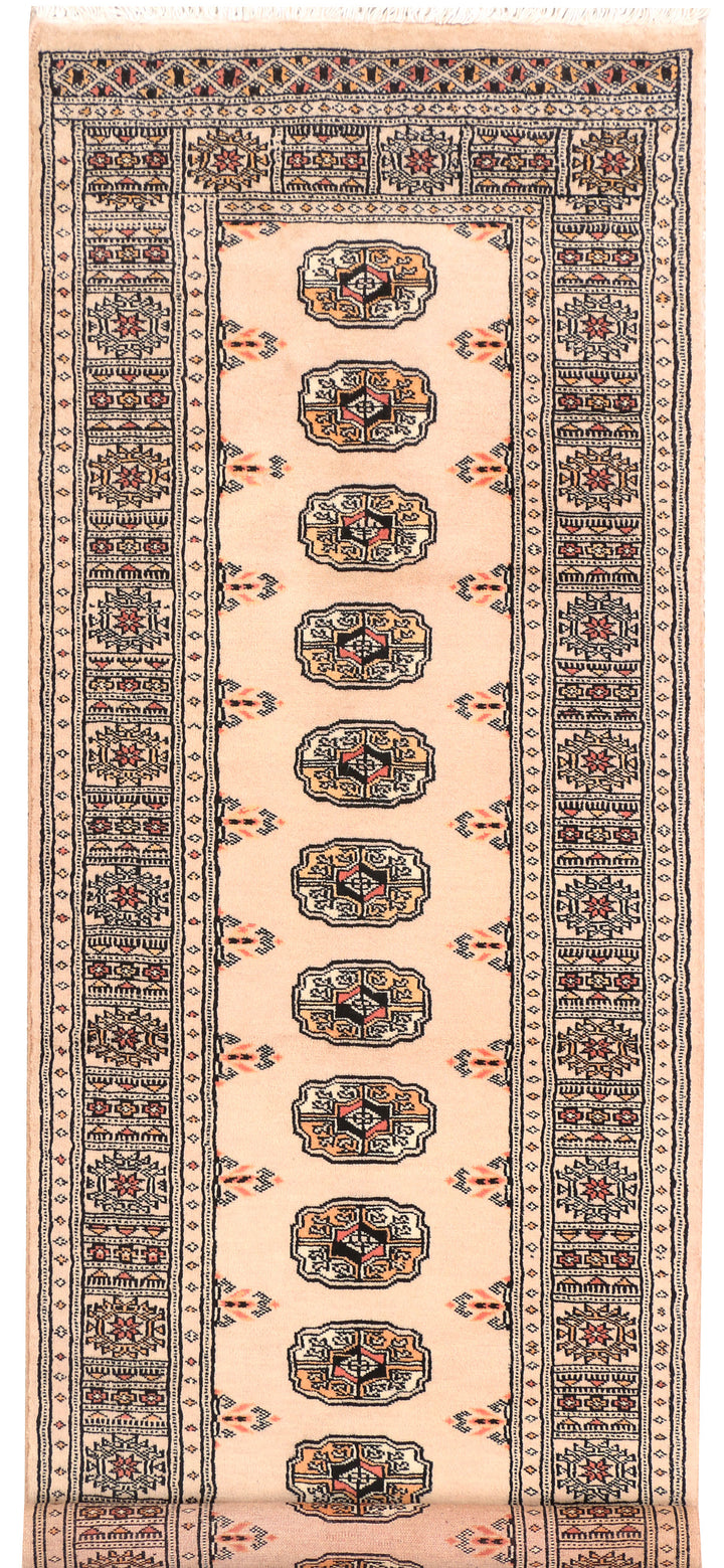 Antique White Bokhara 2' 7 x 7' 5 - No. 45255 - ALRUG Rug Store